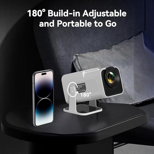 DR.J XBeam Mini Smart Projector by AUN, 270° Rotatable Projector 4K Ultra HD, 1080p Support, 8400L, Android 11 YouTube, Hotstar, PrimeVideos... - Image 4