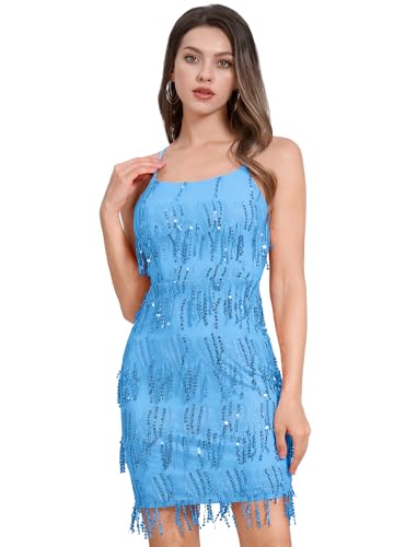 Robe courte à paillettes pour femme robe de bal cocktail et danse