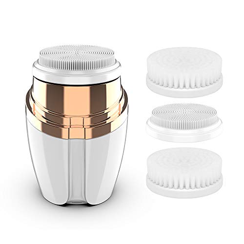 COOFO 2020 Sonic Facial Cleansing Brush with 3 Brush Heads 3 Modes Vibrating Waterproof Rechargeable Electric Facial Brush Exfoliating Face Cleaner Brush for Women/Man