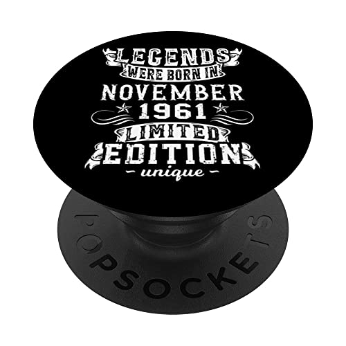 Cumpleaños Noviembre 1961 Edición Limitada Regalo Vintage PopSockets PopGrip Intercambiable