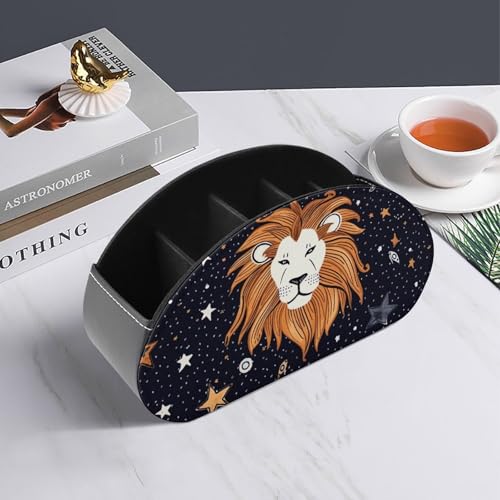Rangement télécommande cuir à 5 compartiments pour vider une table de chevet encombrée