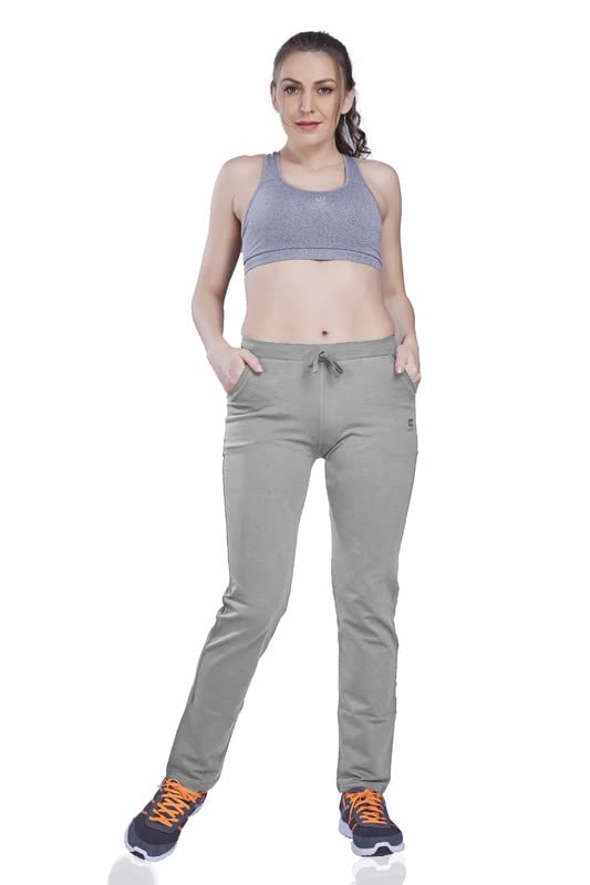 Image of Women's Solid Regular FIT ENRICH Cotton Track Pant