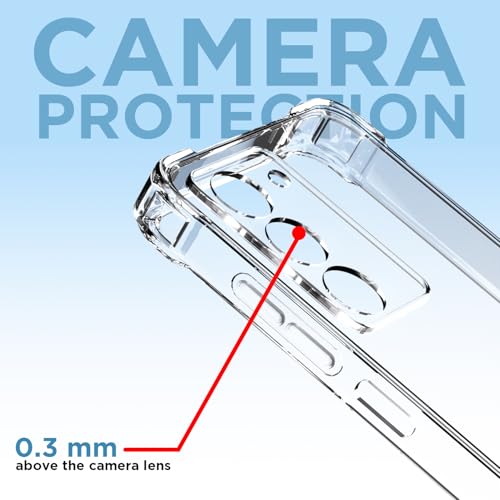 Image of Outlouders Back Cover for Realme P3x 5G Clear Transparent PC + TPU Bumper Case with Raised Edges for Shockproof Protection(Transparent)