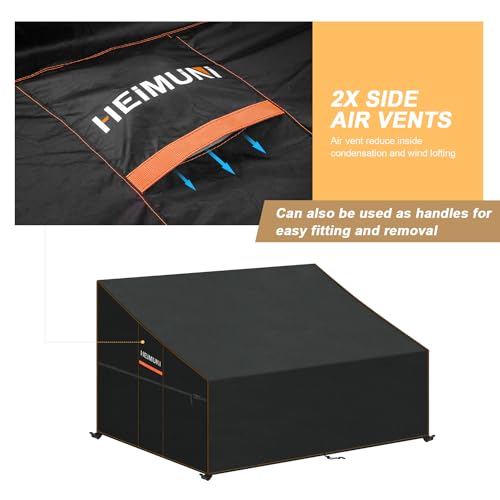 HEIMUNI Palettenbank Abdeckung Wasserdicht, Paletten-Sofabezug, Palettenbank Schutzhülle Winterfest, Anti-UV Abdeckung für Palettenkissen, Abdeckhauben für Palettensofa Palettencouch 138x99x80/40cm
