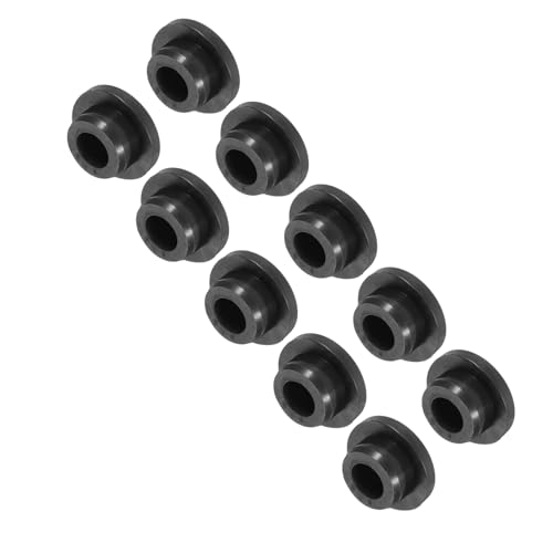 Image of MECCANIXITY 11pcs T-Shaped Silicone Plugs 23mm 7 /8 Inch Dia Snap in Plug Hole Seal Cover Round Rubber Stopper for Kitchen Rubber Bulkheads Waterproof Sealing Plugs Black