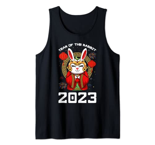 Happy Chinese New Year 2023 Year Of The Rabbit Zodiac Sign Camiseta sin Mangas