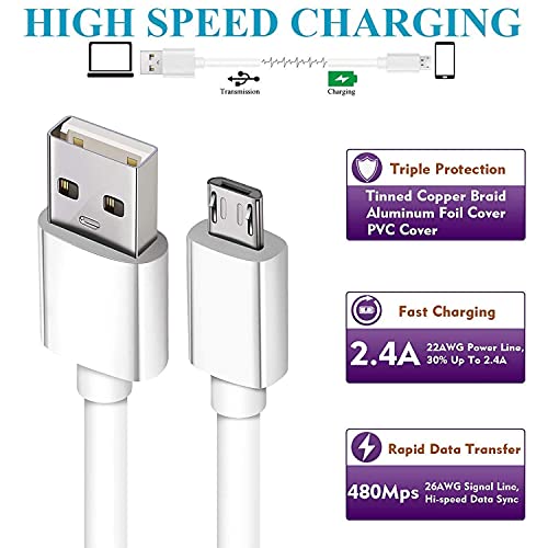 Image of Treziya Fast Charging Type C to Lightning Cable, Supports Fast Charging with Original Adapter, 180 Rotating Metal Head, 6A LED Cable for iPhone, iPad & Android Devices (USB A to Micro USB)