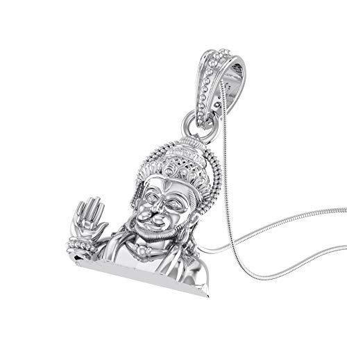 Pendentif Lord Bajrang Bali en argent pur pour retrouver la paix