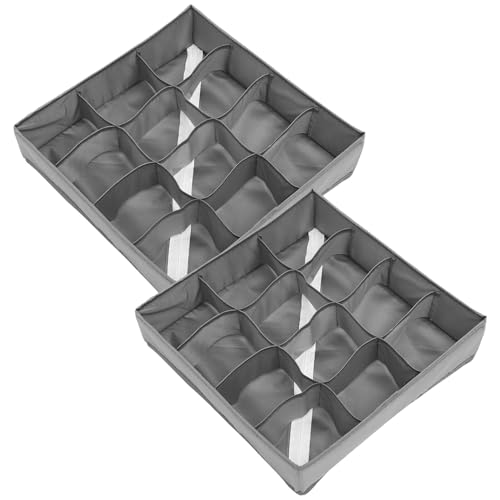 HYTROVE 2個 折りたたみ式格衣類収納ボックス 下着靴下整理用 引き出し対応 防臭耐久性素材使用 クローゼット用省スペース収納ケース