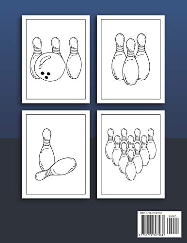 Bowling Coloring Book For Kids: Fun Bowling Sports Activity Book For Boys And Girls With Unique Illustrations of Bowling image 4