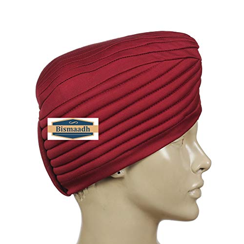 Image of BISMAADH Instant Readymade Turban for Men & Women Head Wrap Lightweight Cap Headwear Sikh Pagri