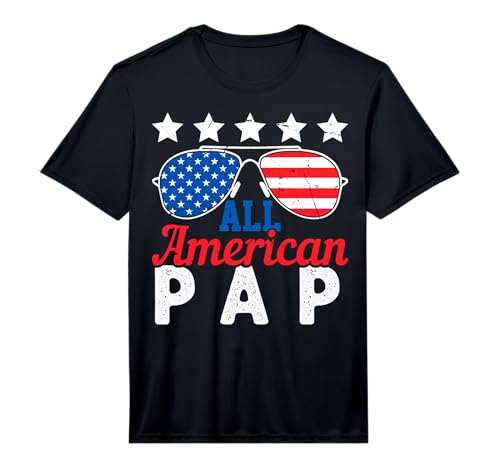 All American Pap Retro 4th of July Patriotic Grandpa Performance T-Shirt