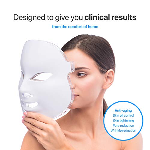 Luma Led Skin Therapy Mask - Home Skin Rejuvenation & Anti-Aging Light Therapy - 7 Color Led - Facial Skin Care - Skin Tightening - Wrinkles & Fine Lines - Boost Collagen - Inflammation Fighter #TOP1