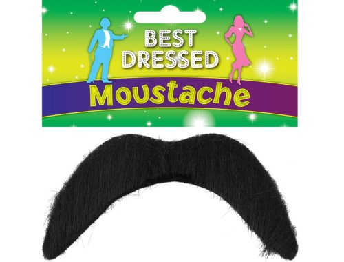 Photo de Henbrandt Moustache postiche noire style disco, mexicain, Mario - Accessoire pour déguisement