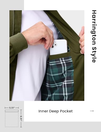 Image of TBMPOY Mens Lightweight Jackets Light Windbreaker Full Zip Casual Work Jacket Golf Business Fall Track Coat with Pockets