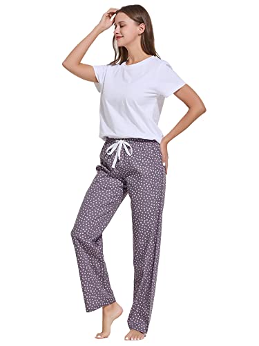 Image of CYZ Women's 100% Cotton Woven Poplin Sleep Pajama Pants