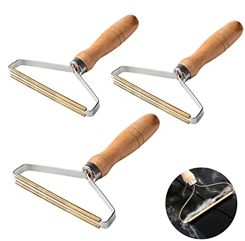 Lint Remover Carpet,Portable Pet Hair Remover,Reusable Lint Fabric Shaver Carpet Roller Scraper,For Carpet,Fabric Sofas,Beds, Furniture,Cat Dog Fur Pro Shaver Fuzz Remover Wood