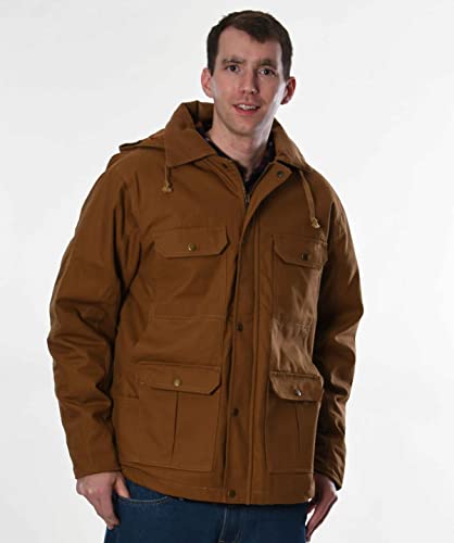 Insulated Gear Men’s Big & Tall Quilted Lined Wash Duck Canvas Hooded Winter Work Jacket2