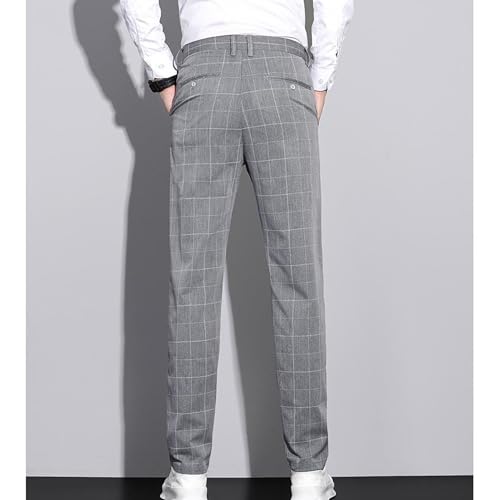 Men Plaid Stripe Formal Trousers Men Plaid Comfort Classic Fit Pants Men's Flat Front Plaids Dress Pants3