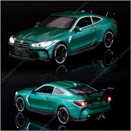 Image of 1:32 Diecast Model Alloy BMW M4 Metal Pull Back Car with Sound Light, Openable Doors, Toy Vehicles for Kids Gift, car for Kids 【Colors as Per Stock】