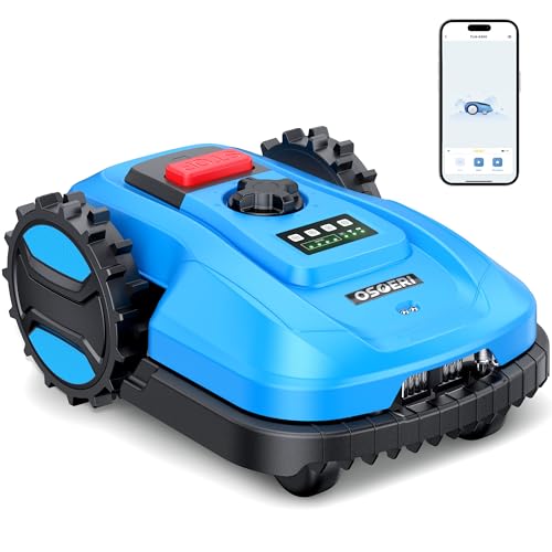 Osoeri Robot Rasaerba per Giardini Fino a 800 mq, Robot Tagliaerba con Motore Brushless da 50W con...