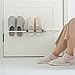 Duyifan Zapatero Plegable, 3 en 1 Zapatero Sin Perforaciones Organizador de Zapatos Autoadhesivo Montado en la Pared, EstanteríA de PláStico, Organizador de Toallas de BañO (Gray)