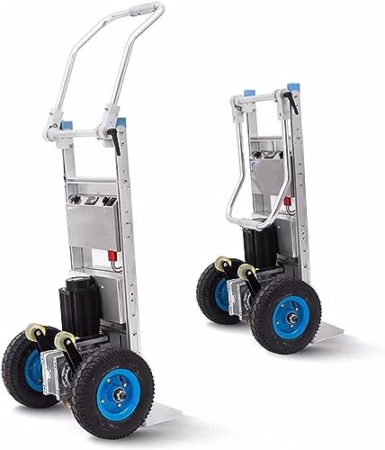 Carretilla para Subir escaleras, Carretilla de Mano eléctrica de Alta Resistencia Que Ahorra Mano de Obra, Capacidad de Carga de 300 kg para Subir y Bajar escaleras, Motor sin esco