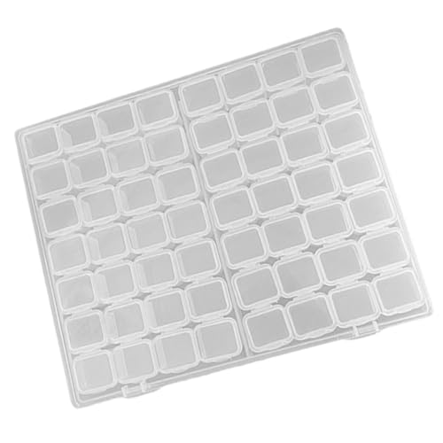 FUNOMOCYA Boîte rangement transparente multi-grilles en PP anti-oxydation pour accessoires manucure et bijoux portable multi-usages