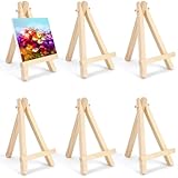 KaKaPops Mini caballete, 6 caballetes de mesa pequeños para soporte de tarjetas de pintura