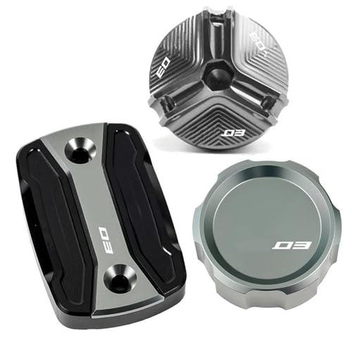 Tapa de llenado aceite motor y cubiertas de frenos rojas para moto MT03 5