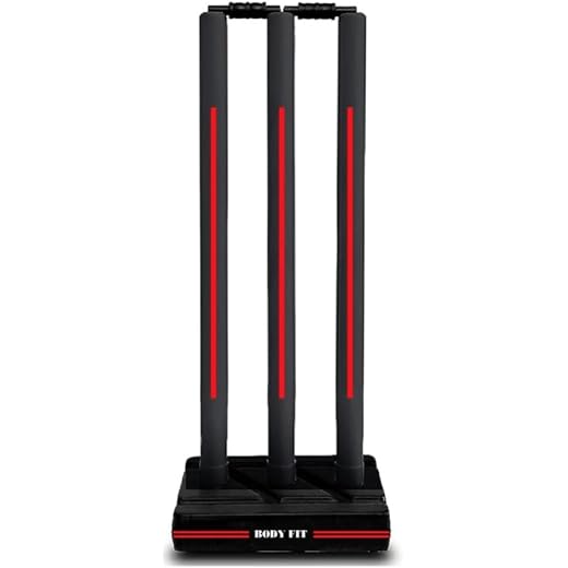BodyFit Cricket Wicket Set - Heavy Duty Plastic - Standard