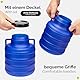 Garronda 5 Liter Weithalsfass aus BPA-freiem Futtertonne Fass Universalfass Lebensmittel Fass Regenfass für Garten Regentonne mit Deckel Regenwassertonne für Garten Wassertonne GD-0078, Blau