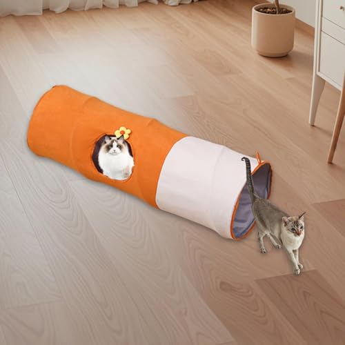 Tunnel pour chat droit Sharplace pliable et lit interactif pour petit lapin