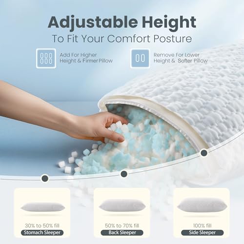 Almohada de espuma viscoelástica ajustable tamaño estándar miniatura 2
