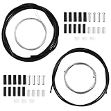 Fahrrad Bremszuge Set Universal Bremszug Fahrrad Bowdenzug Fahrrad Set mit Zugmäntel, Stahlseile, Kappen & O-Ringen für Mountainbike Rennrad Fahrrad