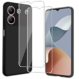 CONAPIKA Cover per ZTE Blade A54 4G 2023 con 2 Pezzi Pellicola Vetro Temperato, Morbida Premium TPU Ultra-Sottile Case Leggero Shell AntiGraffio Antiurto Custodia Protettiva Bumper Protezione Cover
