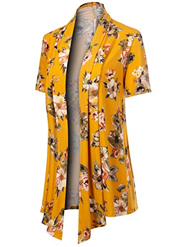 Image of MixMatchy Women's Lightweight Short Sleeve Draped Open Front Cardigan Vest