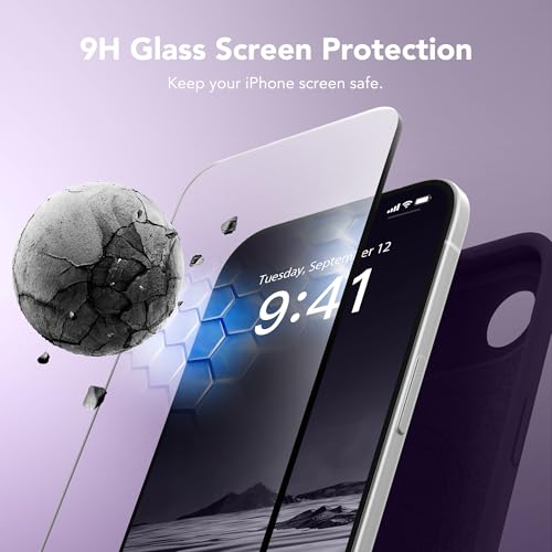 Image of Magnetic for iPhone Air Case, Compatible with MagSafe, [Full Camera Protection][Screen Protector] Silicone Shockproof Protective Phone Case for iPhone 17 Air 6.5 inch, Deep Purple