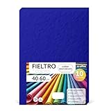 m-office Bastelfilz für DIY-Projekte, Filzplatten in bunten Farben, Weich und Flexibel, Material für Nähen und Patchwork Stoffe, Ideal Handarbeiten, Deko Kunsthandwerk, 20x30cm, (Dunkelblau, 10 Stk)