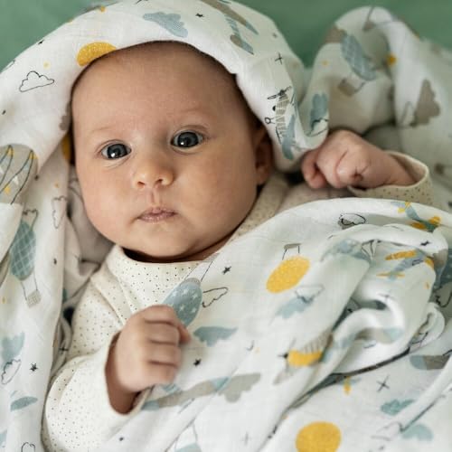 Petite&Mars Moussy Pannolini In Tessuto Whale Song 68 X 68 Cm 3 Pz - 4