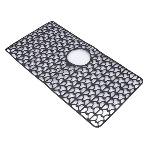 Estera de fregadero de silicona reutilizable, protector negro multifunción de platos 2