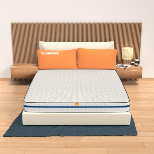 MSS Roll-Matratze, Easy Active, 90 x 190 x 11 cm, H3, Bezug Blau, Schaumstoff 4 Matratze Orthopädischer und antiacarien Memory-Form – Eine Person 80 x 190 cm – 22 cm Dicke