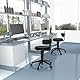 hjh OFFICE Balancestuhl höhenverstellbar TOP Work Flex beweglicher Arbeitshocker mit Rückenlehne, Stoff Schwarz