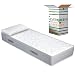 EVERGREENWEB - Materasso Singolo 80x190 in Waterfoam Alto 25 cm con Cuscino Memory Foam, Ortopedico, Rivestimento Bianco Effetto MASSAGIANTE Tessuto Antiacaro per Tutti Reti o Letti Singoli, Fashion