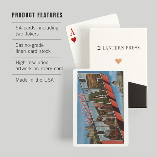 Lantern Press St. George Utah Baraja Póker 52 cartas miniatura 3