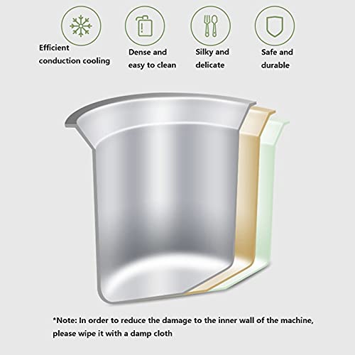 BANYANU Speiseeismaschine, Eismaschine Nach Hause Kleine Hausgemachte Mini-Fruchteistüte Eismaschine 500ML,Weiß – Bild 6
