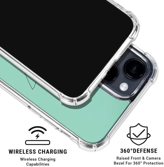 Skinit Clear Phone Case Compatible with iPhone 15 - Officially Licensed Disney Tinker Bell Color Block Design