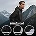 RINJOY Stylish Rain Jacket Men Women's Lightweight Waterproof Packable Rain Shell Jacket Raincoat with Hood for All-Sport