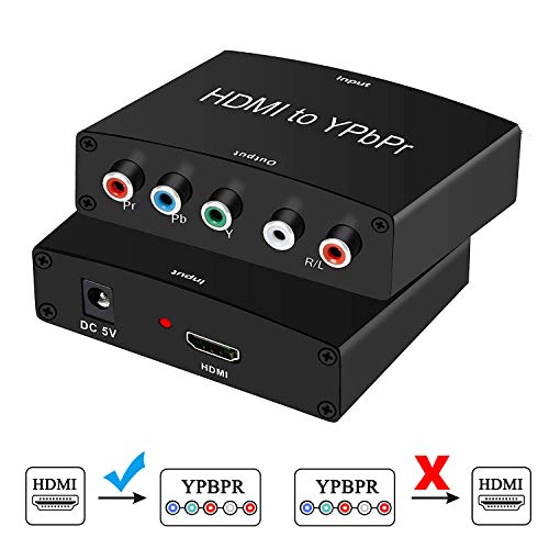 HDMI to Component Converter Adapter, avedio links HDMI to YPbPr 5RCA Converter, Supports
