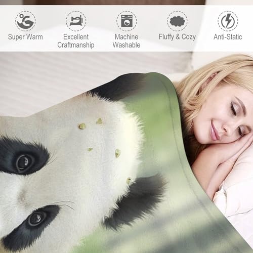 Plaid panda en flanelle de polyester supérieure douce et chaude